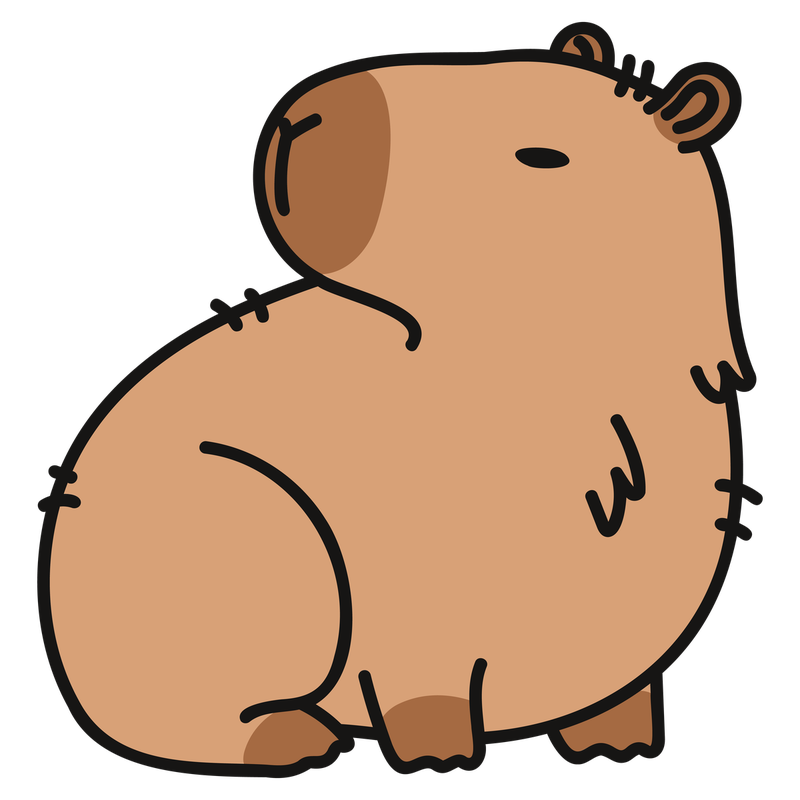 Chill capybara mascot